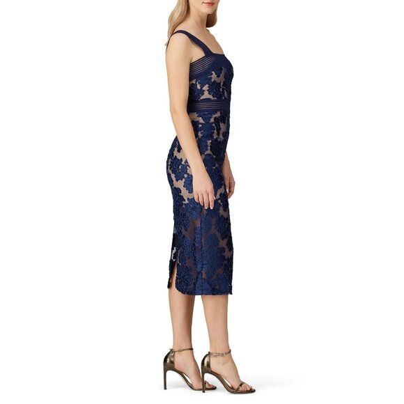 Alice McCall Magic Moonlight Blue Floral Lace Velvet Formal Dress Womens 6 - Picture 3 of 12
